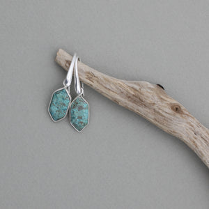 Hexagonal Howlite Earrings